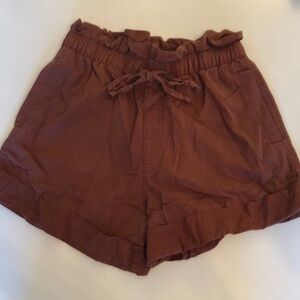 Abercrombie & Fitch Paperbag Cuffed Khaki Short